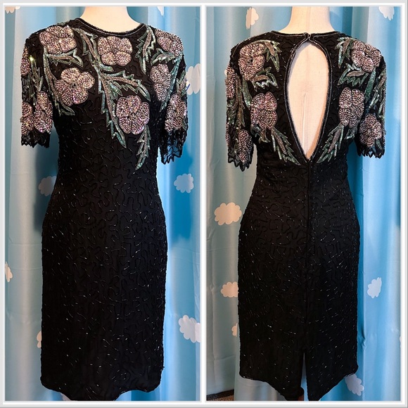 Vintage Dresses Vintage Silk Beaded Dress Poshmark